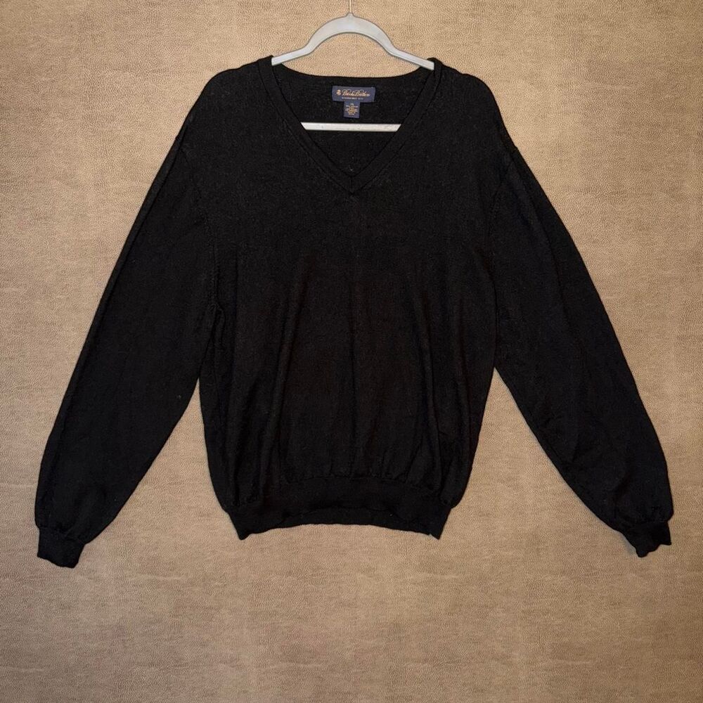Brooks Brothers Black V-neck sweater
